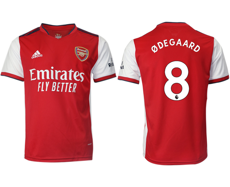 Men 2021-2022 Club Arsenal home aaa version red #8 Soccer Jersey